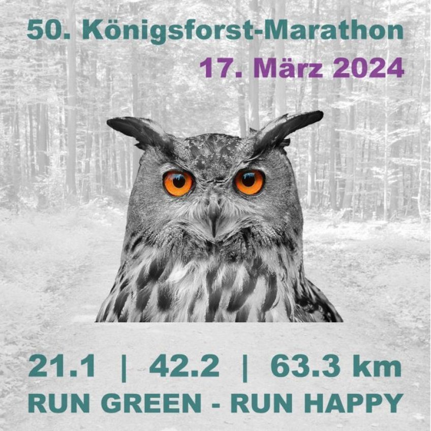 50. Königsforst-Marathon 17. März 2024 - am 17. Juni öffnet das Meldeportal