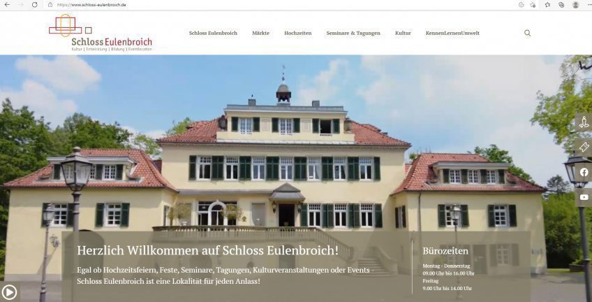 Relaunch Homepage und 360-Grad-Tour durchs Schloss Eulenbroich