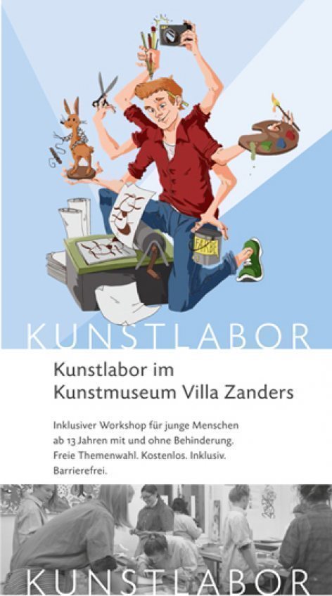 Kunstmuseum VIlla Zanders Das Kunstlabor startet wieder! Nächster Termin: Samstag, 10.07.2021, 14:00 - 17:30 Uhr