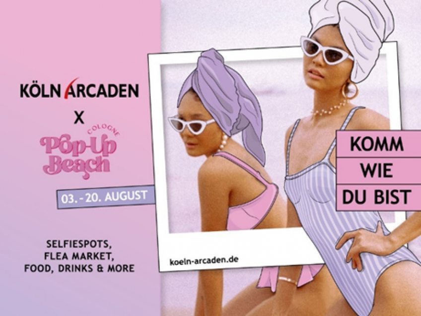  Urlaubstraum in Pink: Pop-Up Beach Cologne bietet Selfie-Hotspot in den Köln Arcaden